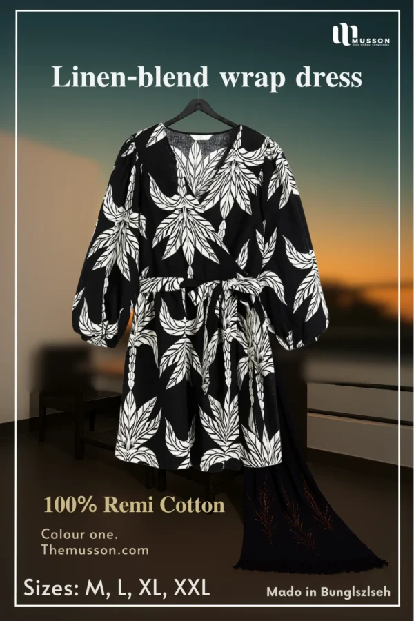 Women's Linen Wrap Dresses