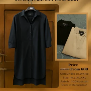 summer friendly long black shirt